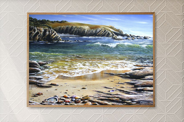Original Coastal Art Print - Rocky Shore